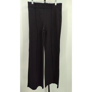 Quince Black Wide-Leg Ponte Pants
